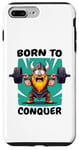 Coque pour iPhone 7 Plus/8 Plus Born to Conquer Viking Haltérophilie - Funny Fitness