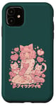 Coque pour iPhone 11 Anime Cat Girl Manga Hearts Kawaii Cute Holiday Valentines