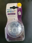 Philips Avent Natural Bottle Teats x 2 Slow flow Teat 0m+