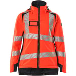 VINTERJAKKE,5XL,HI-VIS RØD/MØR