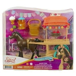 Dreamworks Spirit Untamed Miradero Festival Snack Cart Rolling Wheels & Horse