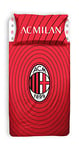 AC Milan A.C. Milan Hermet, 1 Demi Parure de lit, 100% Coton, Rouge Noir