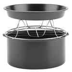 Air Fryer Oven Accessories Set with Cake Tin Baking Pizza Tray Baking Ninja Foodi Grill Rack for Air Fryer Baking 7in 3pcs