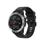 Garmin Fenix 6 Pro - Silikon sports armband 22mm - Svart