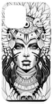 iPhone 12 Pro Max Aztec Warrior Queen Blackwork Tattoo Flash Case