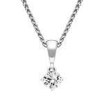 18ct White Gold 0.30ct Diamond Brilliant Cut Solitaire Necklace