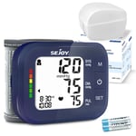 SEJOY Blood Pressure Monitor Wrist Home Medical LCD Display Heart Rate Machine