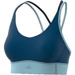 Adidas Women All Me Limitless Light Support Workout Bra - Legend Marine/Ash Grey/Legend Ink, X-Large