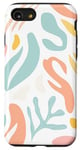 iPhone SE (2020) / 7 / 8 cute abstract leaves Pastel Colours Aesthetic Summer Case