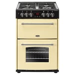 Belling Farmhouse 60DF Dual Fuel Range Cooker, Cream, 60cm