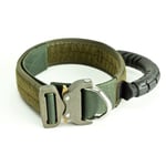 MD-Textil MDT K9 Pro Cobra Brukshalsband med Grepp 45mm (Färg: OD Green, Storlek: 46-53)