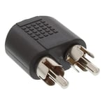 INLINE - Adaptateur Audio Jack - Connecteurs 1 x 3,5mm et 2 x RCA (Import Allemagne)