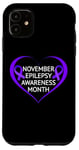 iPhone 11 In November We Wear Purple Epilepsy Awareness Month 2024 Case