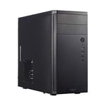 Fractal Design Core 1100 - Mini Tower Computer Case - mATX - High Airflow And Cooling - 1x 120mm Silent Fan Included - Brushed Aluminium - Black