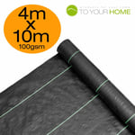 4m X 10m Ground Cover Fabric Landscape Garden Weed Control Membrane Heavy Duty