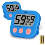 Kissarex Digital Kitchen Countdown Timer: Teachers Classroom Counter Large LCD Loud Magnetic Clip Simple Clock Mini Small Stopwatch Big Beeper Minute Hour Seconds Cooking Giant Alarm Count Up