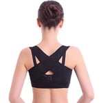 Women Adjustable Shoulder Back Posture Corrector Chest Brace Flesh S