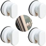 Ahlsen - 4 pcs Poignée de Porte à Ventouse pour Tiroir Porte Vitrée Salle de Bain Réfrigérateur Poignee de Traction d'Aspiration