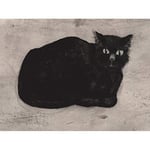 Guerard Black Cat For Journal Sketch Premium Wall Art Canvas Print 18X24 Inch