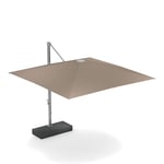 EMU - 981 Shade 3X3 Lat Sun Umbrella w/ Large Base Aluminium 20, Taupe 80, Base 22 - Parasoller