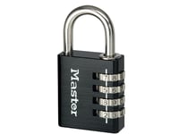 Master Lock 7640Eurdblk, Konventionellt Hänglås, Kombinationslås, Självförvaring, Förvaringsskåp, Verktygslåda, Svart, Silver, Gjuten Aluminium, Stål