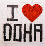 Trois petits points- Kit Mosaique Complet-I Love Doha-GEANT+, 6192459601243, Universel