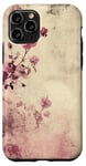 Coque pour iPhone 11 Pro Rose grunge douce subtile florale vintage