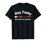 Stay funky and play recorder funny music retro instrument T-Shirt