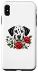 Coque pour iPhone XS Max Roses Flowers Dalmatian Dalmatians Dal Dally Dog