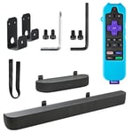 WABRACKET Wall Mount Bracket for Roku Streambar/Smart Soundbar, Sturdy Soundbar Holder for Roku, with Silicone Remote Cover, Space Saving, Keep Clean