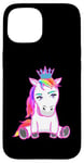 Coque pour iPhone 15 Fabelwesen Figurine de conte de fées princesse licorne fille enfant