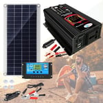 300W Panneau Solaire Flexible avec 500W Sinus Modifié 12/24V DC à 220V AC Convertisseur Monocristallin pour Auto Bateau Camping