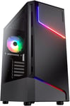 Gaming | Boitier Pc Gaming | Mx360 Rgb - Compatibilité Cartes Graphiques Longues - Compatible Carte Mère Atx - Éclairage Rgb Personnalisable - Plusieurs Emplacements Pour Ventilateurs