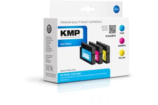 KMP MULTIPACK H166CMYX - 3 pakker - Højtydende - gul, cyan, magenta - kompatibel - blækpatron (alternativ til: HP 953XL, HP F6U16AE, HP F6U17AE, HP F6U18AE)