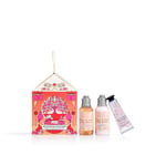 L'Occitane - Coffret de Noël Maisonnette Fleurs de Ceriser - Mousse Douceur Gel Douche, Lait Perlé Corps et Crème Mains - Fabriqué en France