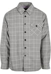 Cayler & Sons Men's Plaid Out Quilted Shirt Jacket, Black/White, XXL