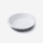 Porcelain Round Pie Dish with Crinkle Crust Rim 20cm