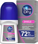 Triple Dry Women | With Charcoal Anti-Perspirant Roll On 50ml | 72-Hour Protection Against Excessive Sweating | Fights Odour | Triple Active Formula | Clinically Proven | Female