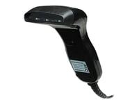 Manhattan Contact Ccd Handheld Barcode Scanner, Usb, 80Mm Scan Width, Cable 152Cm, Max Ambient Light: 3,000 Lux (Sunlight), Black, Three Year Warranty, Box - Streckkodsskanner - Handhållen - 120 Skanning/Sek - Avkodad - Usb