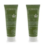 OM SHE Aromatherapy Hemp Hand Cream Juniper Berry Lavender 120 Ml X 2 RRP£24