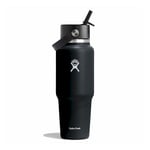 Hydro Flask 32 oz Wide Mouth Flex Straw Travel Bottle - Bouteille isotherme Black 32 oz (946 ml)