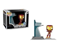 Figurine - Pop! Town - Marvel - Avengers Tower &amp; Iron Man (GITD) - N° 35 - F