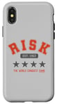 Coque pour iPhone X/XS Risk The World Conquest Game Est. 1957 Retro Logo