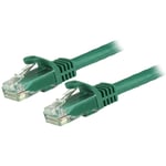 StarTech 15m CAT6 Ethernet Cable  10 Gigabit Snagless RJ45 650MHz 100W PoE Patch Cord  CAT 6 10GbE UTP Network Cable w/Strain Relief  Green  Fluke