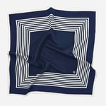 No. 12 Silk Scarf - Navy