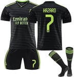 Uusi kausi 22-23 Real Madrid Away -jalkapallopaita HAZARD 7 Kids 22 (120-130cm)