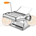 Pasta Maker Machine Hand Crank, Noodle Cutter Stainless Steel, Manual Fresh Pasta Making Machine Dough Roller for Spaghetti and Lasagna liatelle Fettuccine