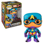 Funko Pop! Marvel: Black Light - Captain America - Marvel Comics- Figurine en Vinyle à Collectionner - Idée de Cadeau - Produits Officiels - Jouets pour les Enfants et Adultes