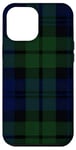 Coque pour iPhone 12 Pro Max Plaid écossais vert noir