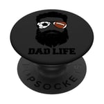 Soccer Football Dad Messy Hair Beard Soccer Football Dad PopSockets Adhesive PopGrip